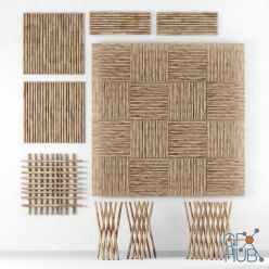 3D model Decor of bamboo collection (max 2011 Vray)