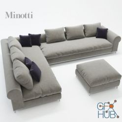 3D model Modern sofa Betron by Minotti