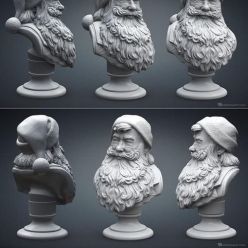 3D model Santa Claus Portrait Bust – 3D Print