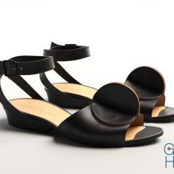 3D model Bijou Leather Strap Sandals (max, fbx, obj, c4d)