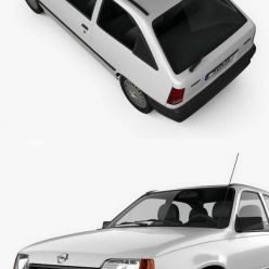 3D model Hum 3D Opel Kadett E Hatchback 3-door 1984-1991 car