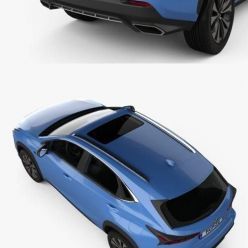 3D model Car Lexus NX F-sport with HQ interior 2017