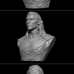 3D model ﻿Loki Bust – 3D Print