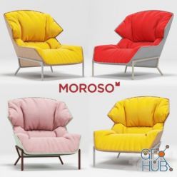 3D model Armchair Clarissa by Moroso