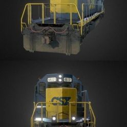 3D model Electro-Motive Diesel SD40-2 Locomotive PBR