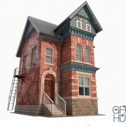 3D model Victorian house PBR