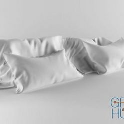 3D model Fabric pillows set