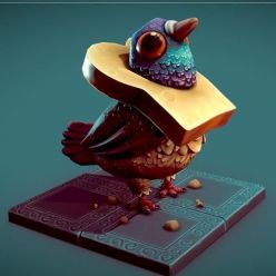 3D model Bread Head Pigeon – 3D Print