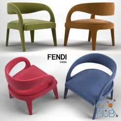 3D model Armchairs Berenice by Fendi Casa