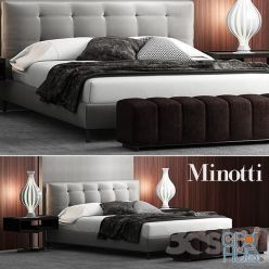 3D model Bed minotti andersen bed QUILT