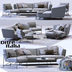 3D model Modern furniture set by Ditre Italia