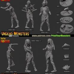 3D model Paint Your Monsters Grey Models – 3D Print