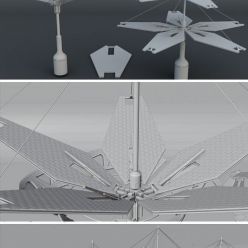 3D model 15 Sci-Fi Solar panels pieces