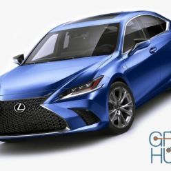 3D model Lexus ES F-Sport 2019