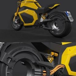 3D model Electric motorcycle