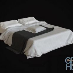 3D model Bedlinens set with pillow