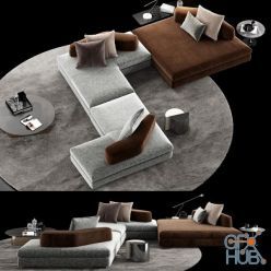 3D model Minotti Granville Sofa 4