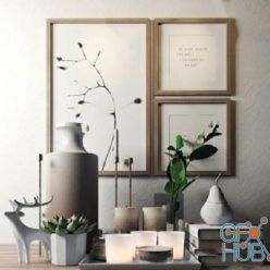 3D model Decorative set - Vases 02 (max)