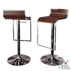 3D model Bar stool Wholesale Interiors (A315 walnut)