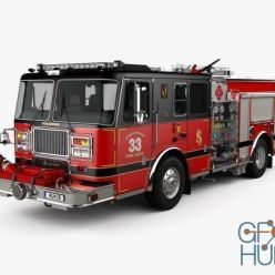 3D model Hum 3D Seagrave Marauder II Fire Truck 2014