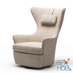 3D model Elisabeth armchair by Flexform