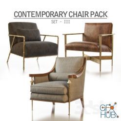 3D model Contemporary Chair Pack - Set III