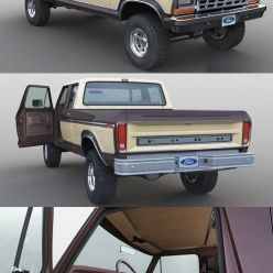 3D model Ford F-250 Crewcab 1978