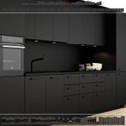 3D model Kitchen set Metod Kungsbacka by IKEA