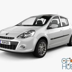 3D model Hum 3D Renault Clio 5-door 2010 car