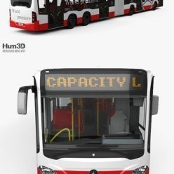 3D model Mercedes-Benz CapaCity L 4-door Bus with HQ interior 2014