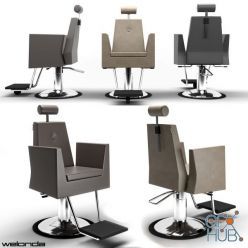 3D model Welonda B-Chiled barber chair