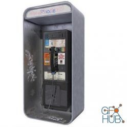 3D model Matrix Pay Phone PBR