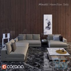 3D model Minotti Hamilton Furniture Set