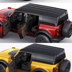 3D model Ford Bronco 2021 4-door and 2-door