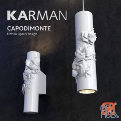 3D model KARMAN CAPODIMONTE pendant and wall lamp
