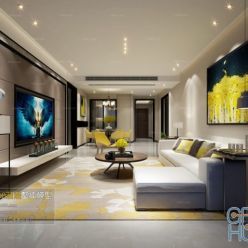 3D model Living room space A025