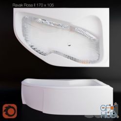 3D model Ravak Rosa II bathtub