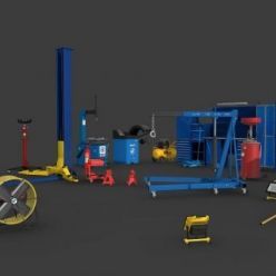 3D model Autoservice Props Pack PBR