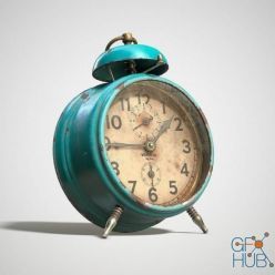 3D model Antique Alarm Clock PBR