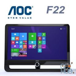 3D model AOC F22 modern monitor