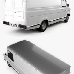 3D model Hum 3D car Ford A-Series Panel Van 1973