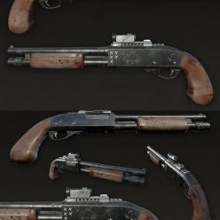 3D model Zombie Shotgun PBR