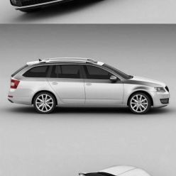 3D model Skoda Octavia Combi 2013 car