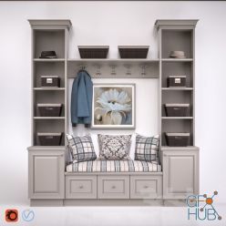 3D model A set of furniture in the hallway