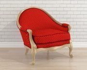 3D model Red classic armchair