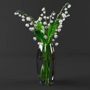 3D model May-lily in vase