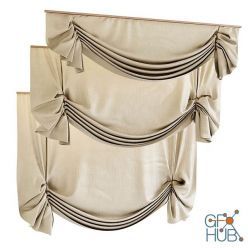3D model Three positions English curtains
