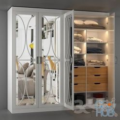 3D model Wardrobe with filling