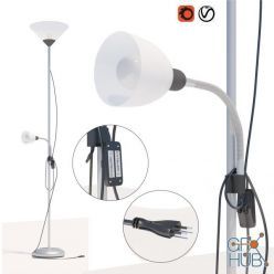 3D model Leroy Merlin Basic floor lamp with reading lamp