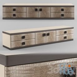 3D model Longhi ASPEN Leather sideboard